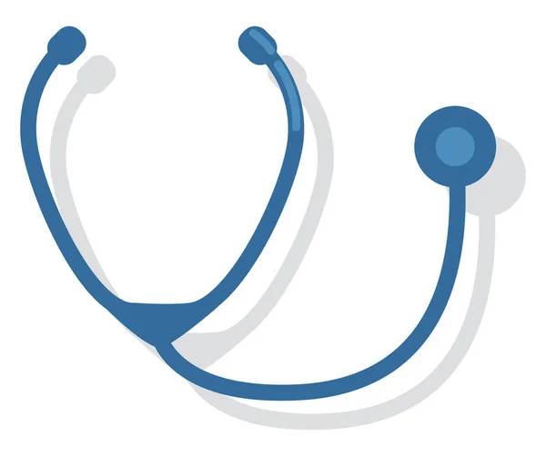Blue Stethoscope Illustration Vector White Background — Stock Vector
