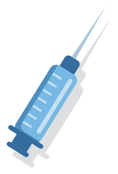 Injection Bleue Illustration Vecteur Sur Fond Blanc — Image vectorielle