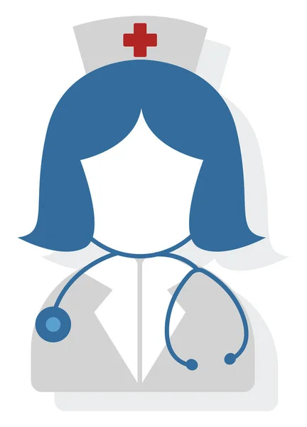 Medical Nurse Uniform Illustration Vector White Background — Stock Vector