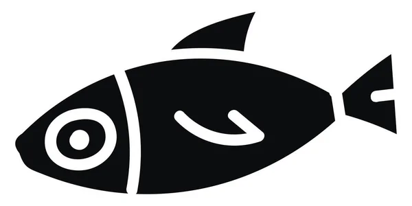 Рыба Большими Глазами Иллюстрация Вектор Белом Фоне — стоковый вектор