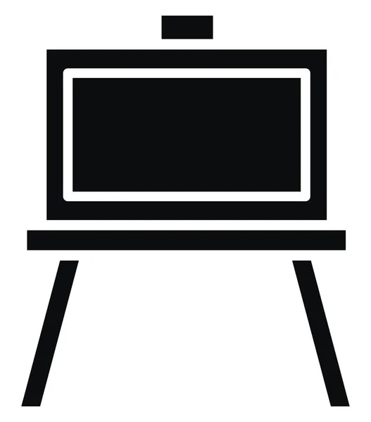 Black Painting Stand Illustration Vector White Background — Stockvector