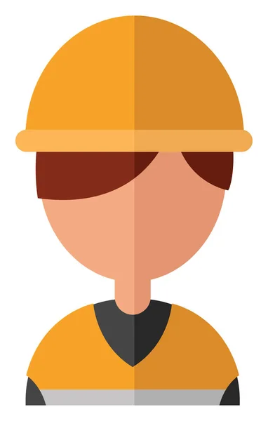 Construction Worker Illustration Vector White Background — Stock Vector