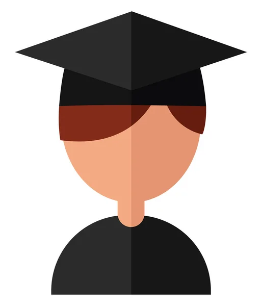 Graduation Student Illustration Vector White Background — Stock Vector