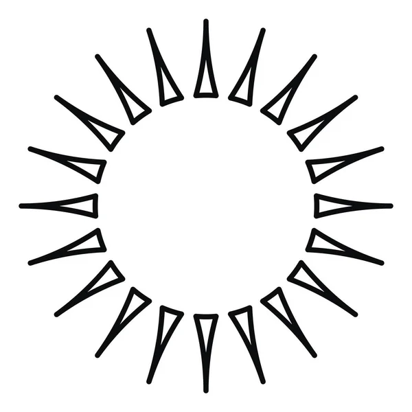 Minimalistické Sluneční Paprsky Ilustrace Vektor Bílém Pozadí — Stockový vektor