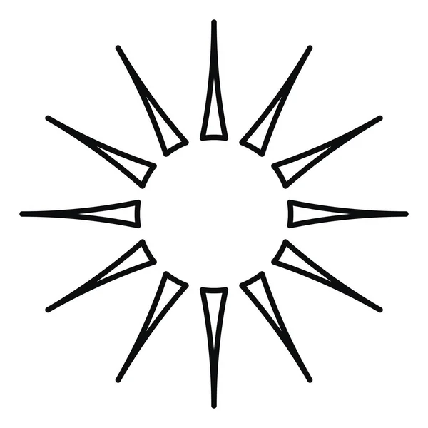 Πολλαπλές Ακτίνες Του Ήλιου Απεικόνιση Διάνυσμα Λευκό Φόντο — Διανυσματικό Αρχείο
