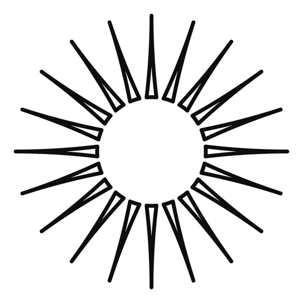 Солнечные Лучи Иллюстрация Вектор Белом Фоне — стоковый вектор