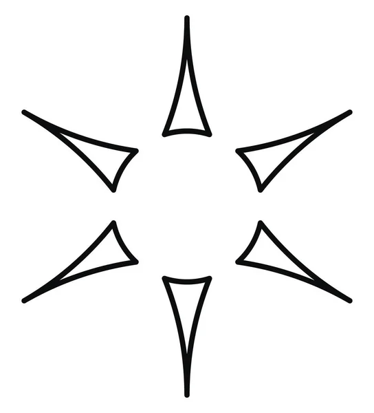 Сонце Мінімальний Дизайн Ілюстрація Вектор Білому Тлі — стоковий вектор