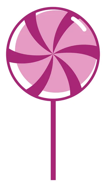 Lolipop Rosa Illustrazione Vettore Sfondo Bianco — Vettoriale Stock