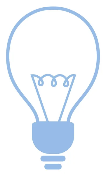 White Blue Lightbulb Illustration Vector White Background — Stock Vector