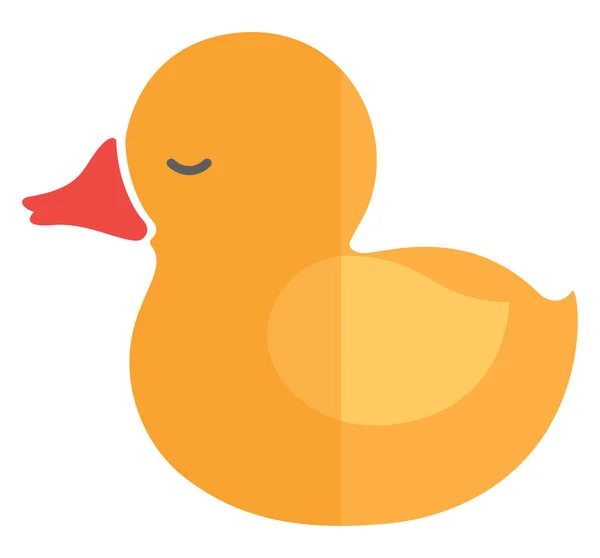 Yellow Duck Illustration Vector White Background — Stock Vector