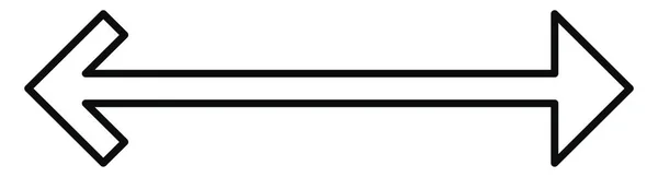 Dos Flechas Diferentes Formas Apuntando Ambos Sentidos Ilustración Vector Sobre — Vector de stock