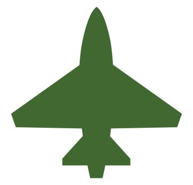 Ordu savaş uçağı, illüstrasyon, beyaz arka planda vektör..