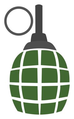 Yeşil ordu bombası, illüstrasyon, beyaz arkaplanda vektör.