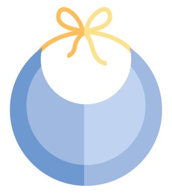 Bebek bakımı önlüğü, illüstrasyon, beyaz arka plan vektörü.