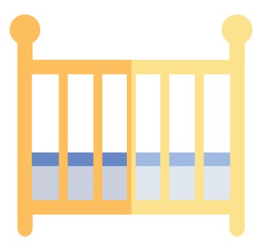 Bebek beşiği, illüstrasyon, beyaz arkaplanda vektör.