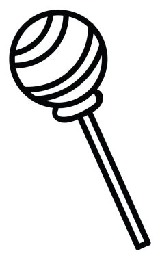 Çizgili lolipop, illüstrasyon, beyaz arkaplanda vektör.