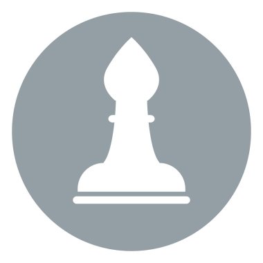 Satranç figürü beyaz fil, illüstrasyon, beyaz arkaplan üzerindeki vektör.