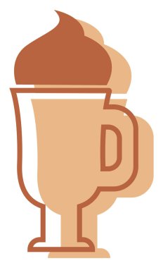 Lezzetli latte, illüstrasyon, beyaz arkaplanda vektör.