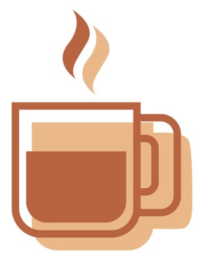 Sıcak çay, illüstrasyon, beyaz arkaplanda vektör.