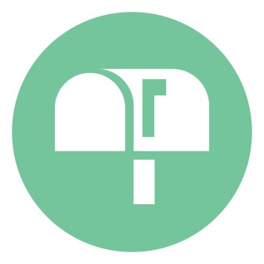 Beyaz posta kutusu, illüstrasyon, beyaz arkaplan üzerindeki vektör.