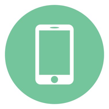 Cep telefonu, illüstrasyon, beyaz arkaplan üzerindeki vektör.