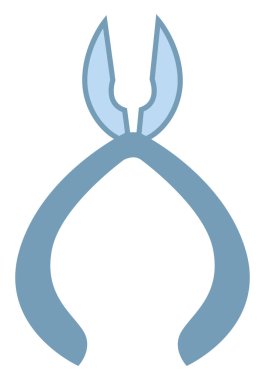 Dişçi forseps, illüstrasyon, beyaz arkaplan üzerindeki vektör.