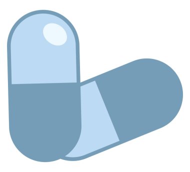 Diş hapları, illüstrasyon, beyaz arkaplan vektörü.