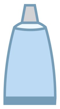 Beyaz arkaplanda yeni diş macunu, illüstrasyon, vektör.