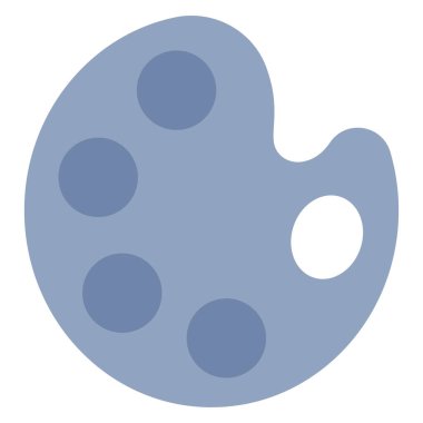 Palet boyama, illüstrasyon, beyaz arkaplan üzerindeki vektör.