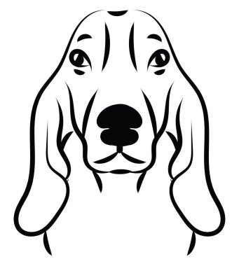 Sevimli av köpeği, illüstrasyon, beyaz arka planda vektör..