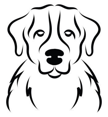 Tatlı köpek, illüstrasyon, beyaz arkaplanda vektör.