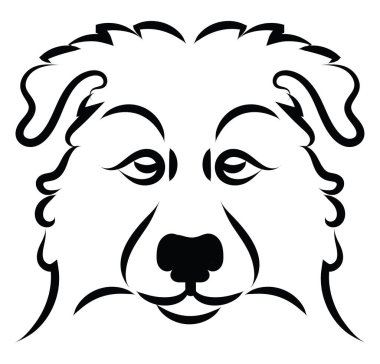 Tatlı Malta köpeği, illüstrasyon, beyaz arkaplanda vektör.