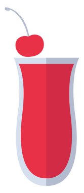 Kiraz suyu, illüstrasyon, beyaz arkaplanda vektör.