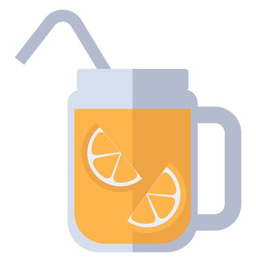 Citrus suyu, illüstrasyon, beyaz arkaplanda vektör.