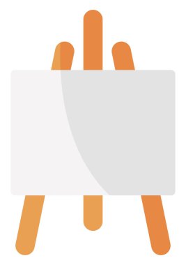 Resim sehpası, illüstrasyon, beyaz arkaplan üzerindeki vektör