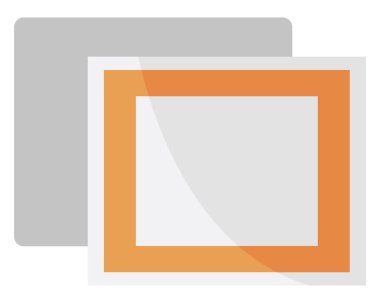 Boş tuval, resimleme, beyaz arkaplan üzerindeki vektör