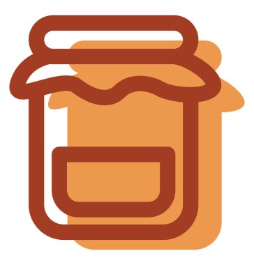 Reçel kavanozu, illüstrasyon, beyaz arkaplan üzerindeki vektör