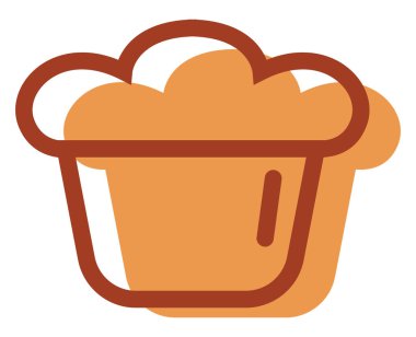 Lezzetli kek, illüstrasyon, beyaz arka planda vektör.