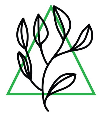 Beyaz arkaplanda altı yaprak, illüstrasyon, vektör