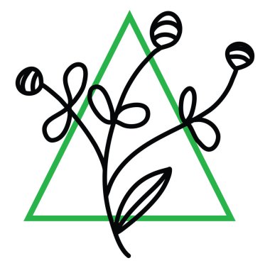 Küçük kapalı çiçekler, illüstrasyon, beyaz arkaplanda vektör