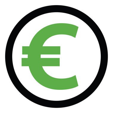 İş Avrosu, illüstrasyon, beyaz arkaplan üzerindeki vektör