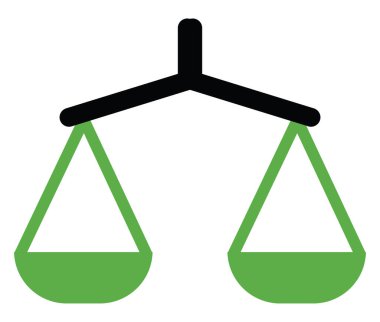 İş ölçeği, illüstrasyon, beyaz arkaplan üzerindeki vektör