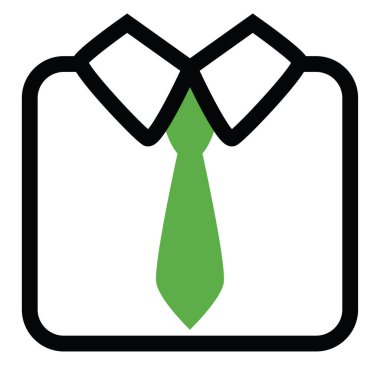 İş kıyafeti, illüstrasyon, beyaz arkaplandaki vektör