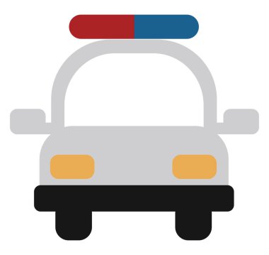 Polis arabası, illüstrasyon, beyaz arka planda vektör.