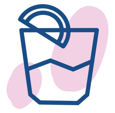 Votka soda, illüstrasyon, beyaz arka planda vektör.