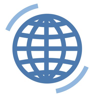 Küresel internet, illüstrasyon, beyaz arkaplan üzerindeki vektör