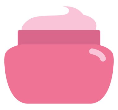 Yüz kremi, illüstrasyon, beyaz arkaplandaki vektör