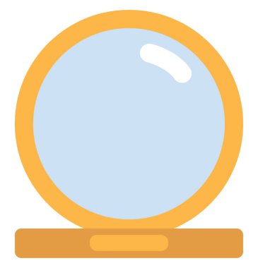 Altın ayna, illüstrasyon, beyaz arkaplandaki vektör