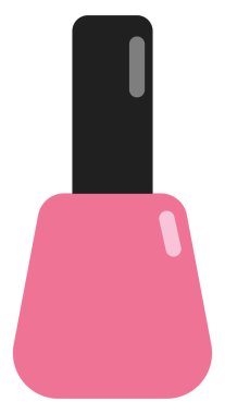 Pembe tırnak cilası, illüstrasyon, beyaz arka planda vektör.