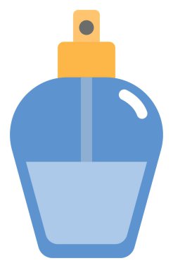 Mavi parfüm, illüstrasyon, beyaz arkaplanda vektör